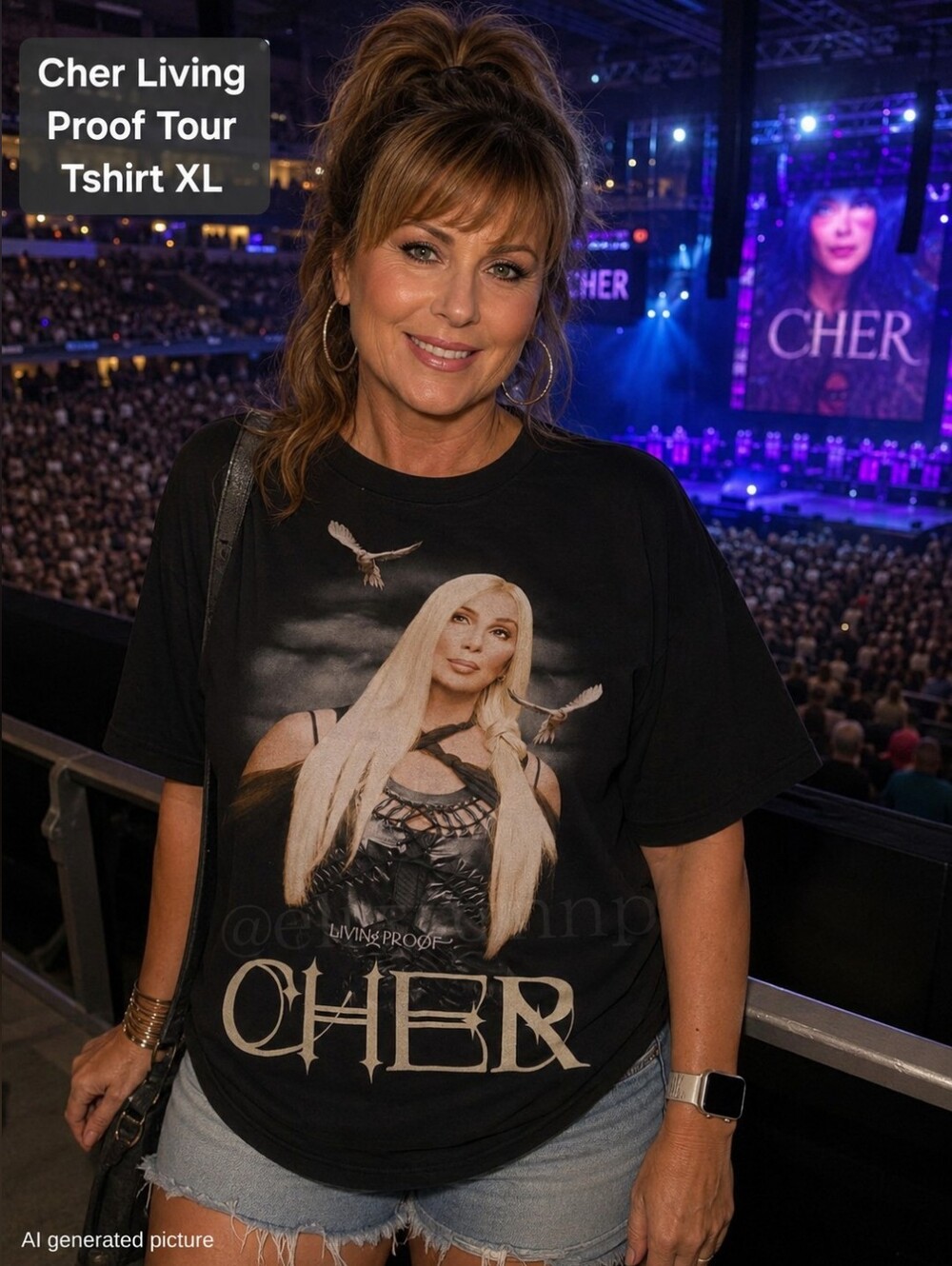 Vintage 2002 Cher Living Proof Farewell Tour Tshirt XL